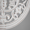 Arabesque and Cross Wall Medallion Home Decor – White (16”)